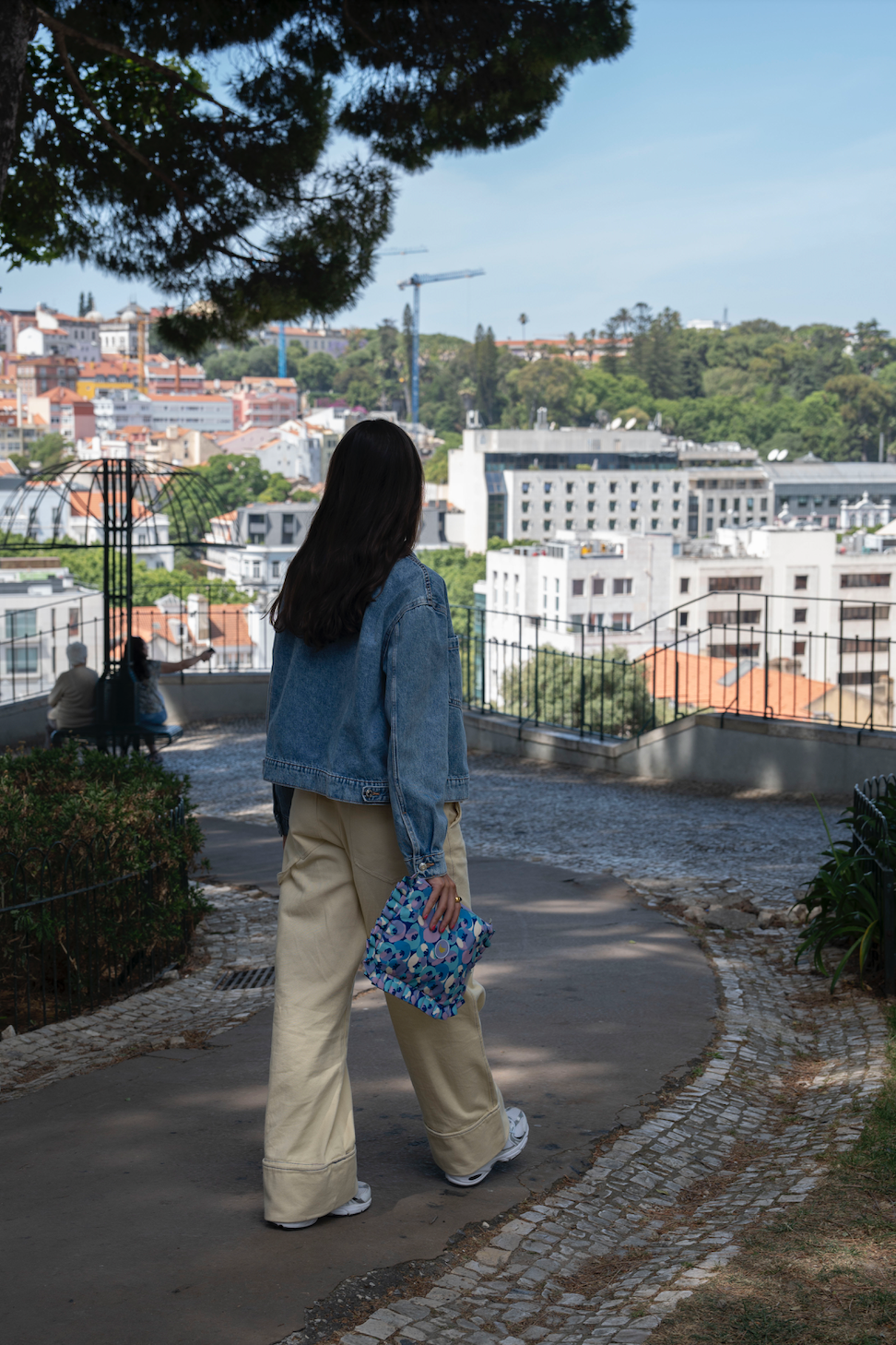 Clutch bag Poppy in Blue