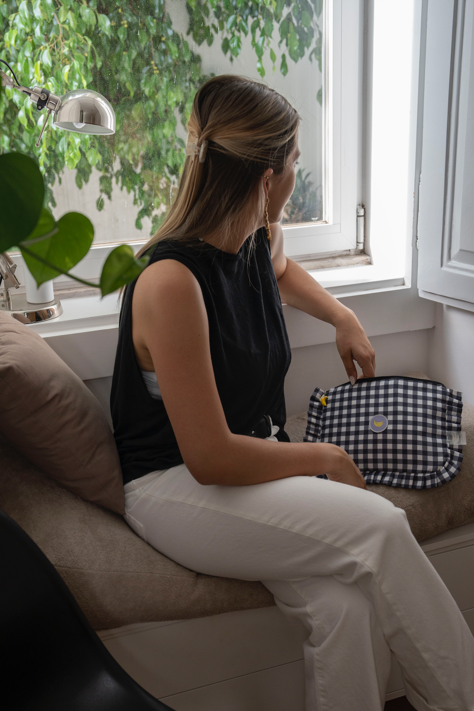 Clutch bag Vichy in Black