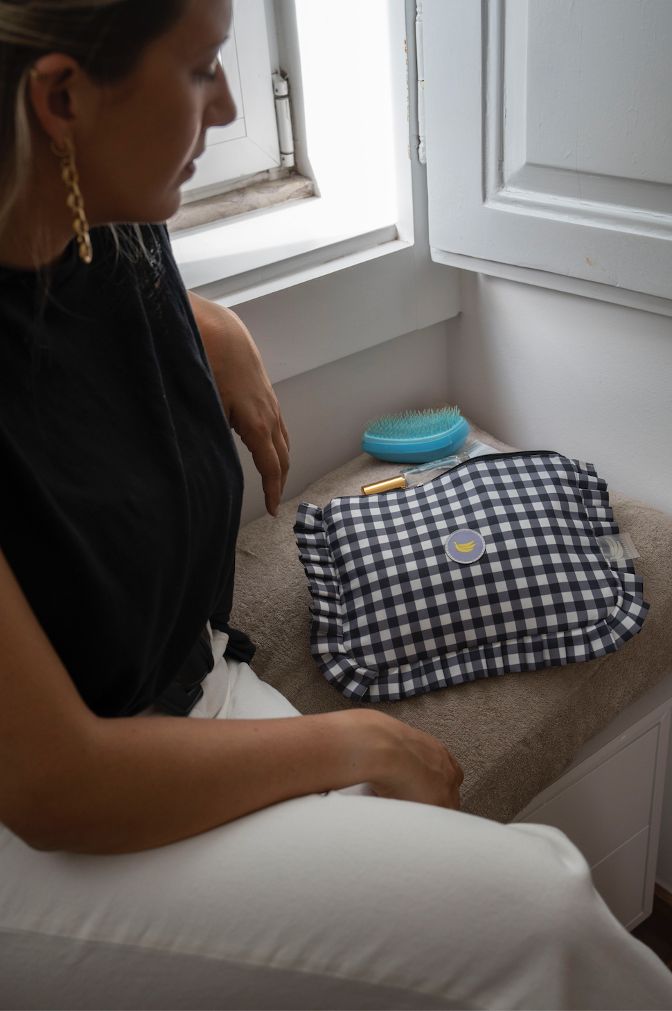 Clutch bag Vichy in Black