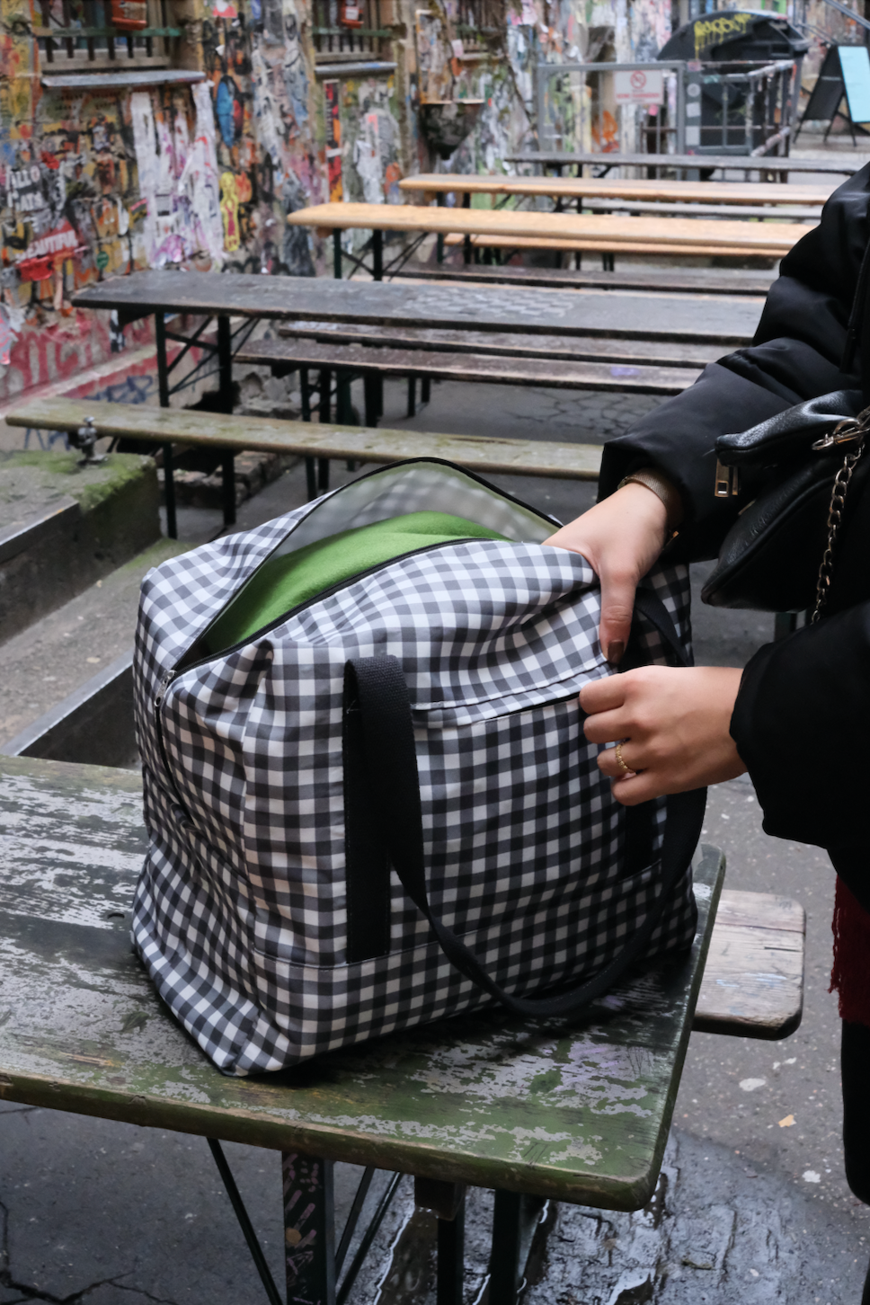 Saco viagem Vichy in Black